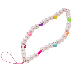 Pulseira Universal p/ Smartphone Perólas Corações - COOL