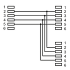 Ficha Dupla Telefone RJ11 (4 Pinos) Femea 2