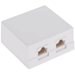 Tomada Telefone Dupla RJ45 CAT6 (8 Pinos)