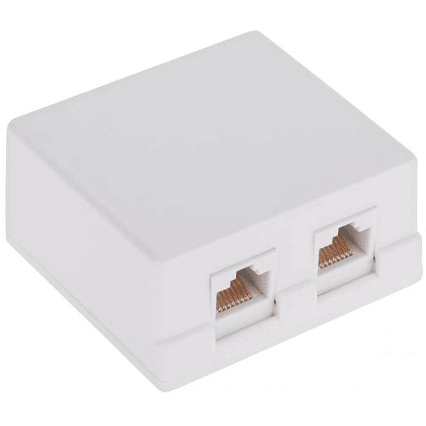 Tomada Telefone Dupla RJ45 CAT6 (8 Pinos) 