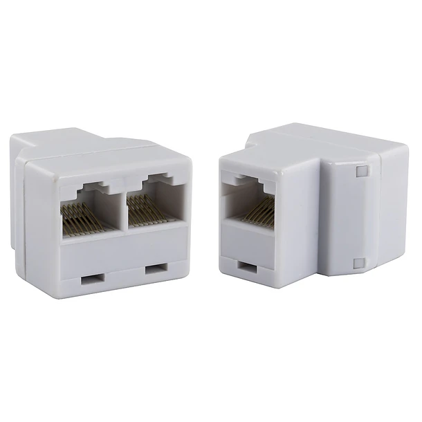 Prolongador Telefone Duplo RJ45 8 Pinos (1 Femea - 2 Femeas) 1