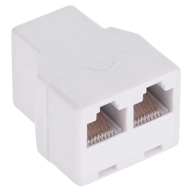 Prolongador Telefone Duplo RJ45 8 Pinos (1 Femea - 2 Femeas) 2