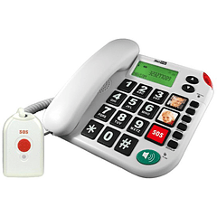 Telefone Fixo c/ Botão SOS KXT481 (Branco) - MAXCOM