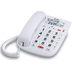 Telefone c/ Fios TMAX 20 Teclas Grandes (Branco) - ALCATEL