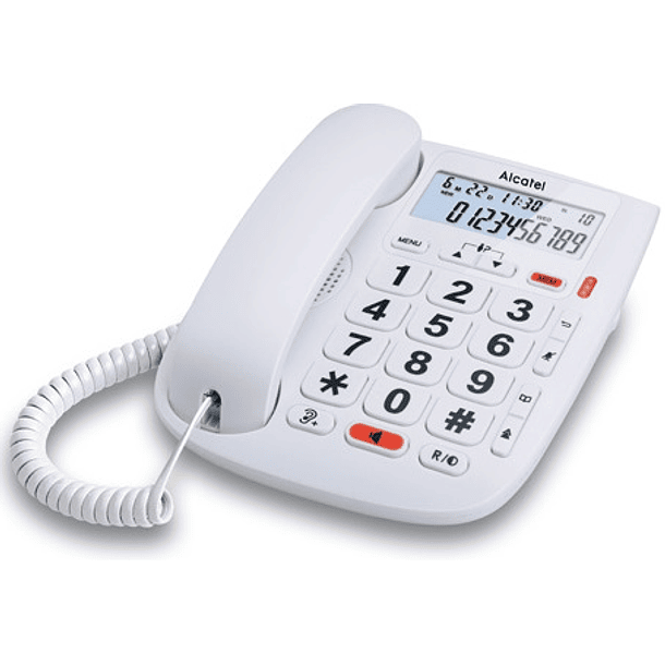 Telefone c/ Fios TMAX 20 Teclas Grandes (Branco) - ALCATEL 1