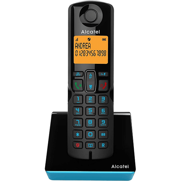 Telefone Fixo s/ Fios S280 (Preto/Azul) - ALCATEL 1