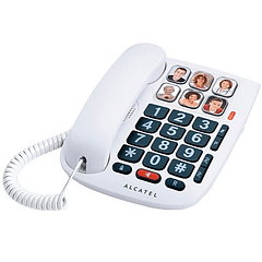 Telefone c/ Fios TMAX 10 Teclas Grandes (Branco) - ALCATEL