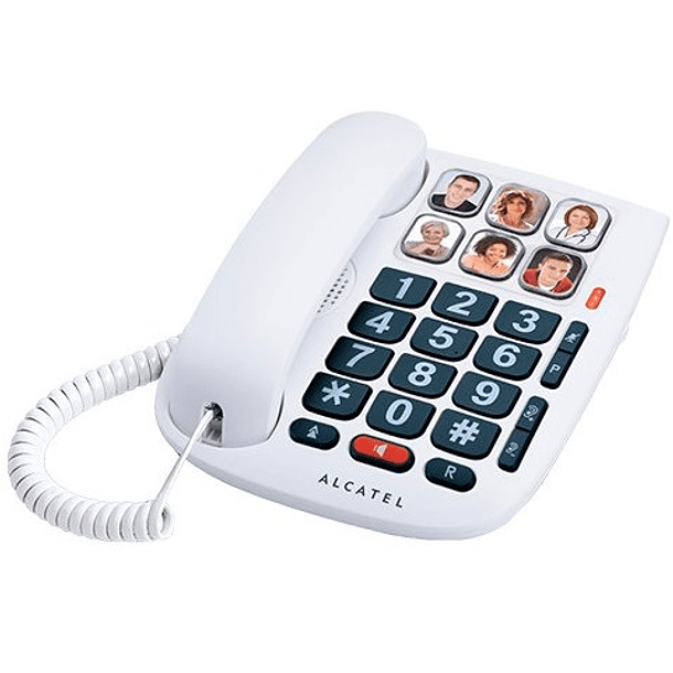 Telefone c/ Fios TMAX 10 Teclas Grandes (Branco) - ALCATEL 1
