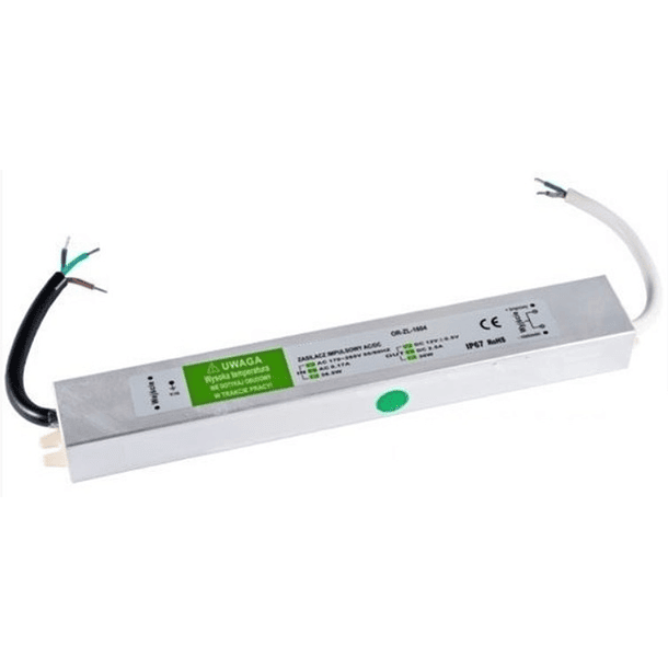 Fonte Alimentação Estanque IP67 12V DC 2,5A 30W c/ Fios - ORNO 