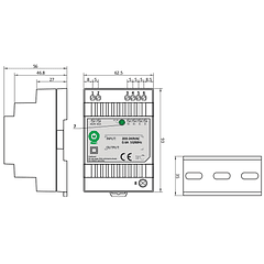 Fonte Alimentação DIN 12VDC 2,5A 30W - POS