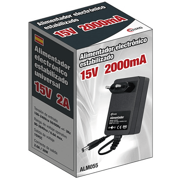 Alimentador para Máquinas Aparar/Barbear 15V 360mA - NIMO 2