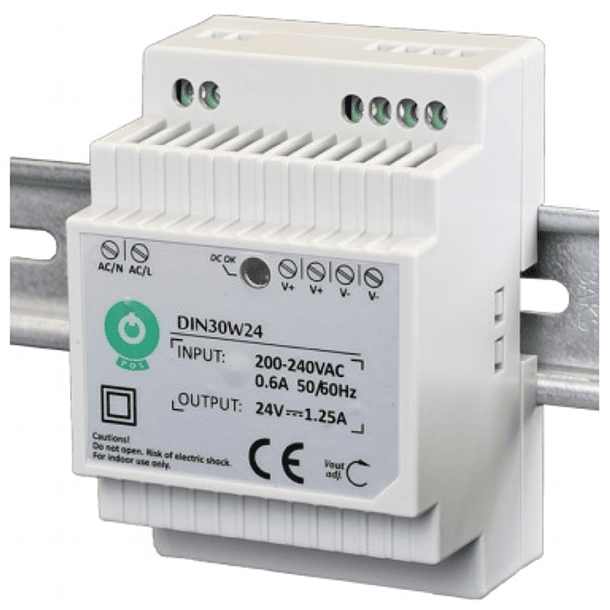Fonte Alimentação DIN 24VDC 1,25A 30W - POS 1