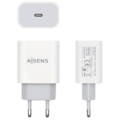Carregador USB-C PD3.0 20W (Branco) - AISENS