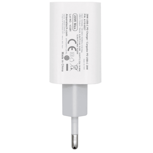 Carregador USB-C PD3.0 20W (Branco) - AISENS 3