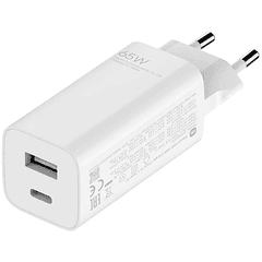 Carregador USB + Type-C 65W Fast Charge GaN Tech (Branco) - XIAOMI