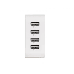 Carregador 4x USB 5V / 2,4A (Branco) - FONESTAR