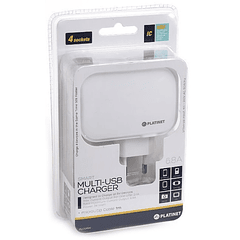 Alimentador 4x USB 5V 6,8A + Cabo microUSB (1 metro) - PLATINET