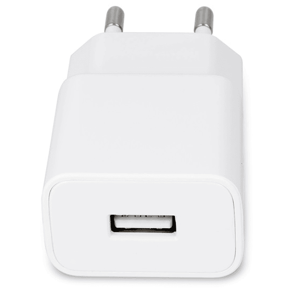 Alimentador/Carregador USB 5V 2.1A Branco c/ Cabo USB -> MicroUSB Fast Charge (1 metro) - MAXLIFE 1