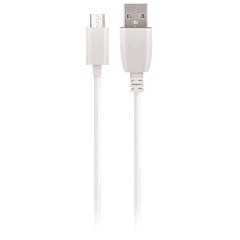 Alimentador/Carregador USB 5V 2.1A Branco c/ Cabo USB -> MicroUSB Fast Charge (1 metro) - MAXLIFE