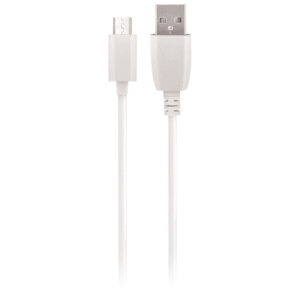 Alimentador/Carregador USB 5V 2.1A Branco c/ Cabo USB -> MicroUSB Fast Charge (1 metro) - MAXLIFE 2
