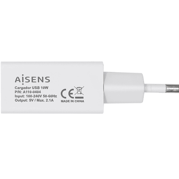 Carregador USB 5V / 2A 10W (Branco) - AISENS 2