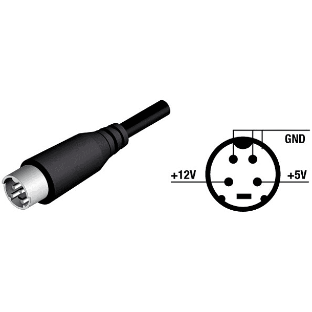 Alimentador DC 5V+12V 2 Amp. Mini DIN 4 Pinos - NIMO 2