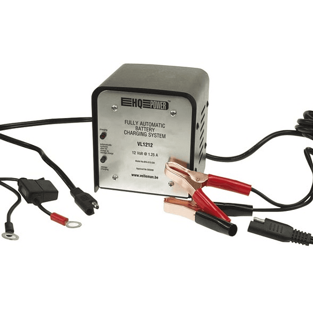 Carregador de Baterias Chumbo 12V / 1,25A - HQ POWER 1