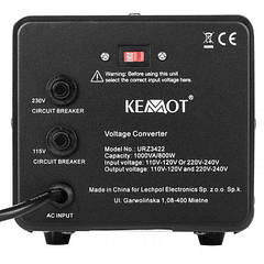 Conversor 230 <->110V 800W (1000VA) - KEMOT