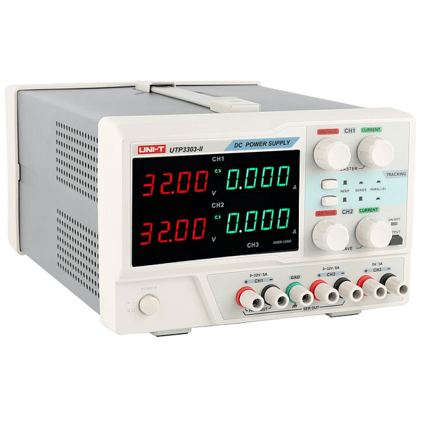 Fonte Alimentação Digital Multi-Canal (3x) Regulável 0~32V 0~3A - UNI-T UTP3303-II 1