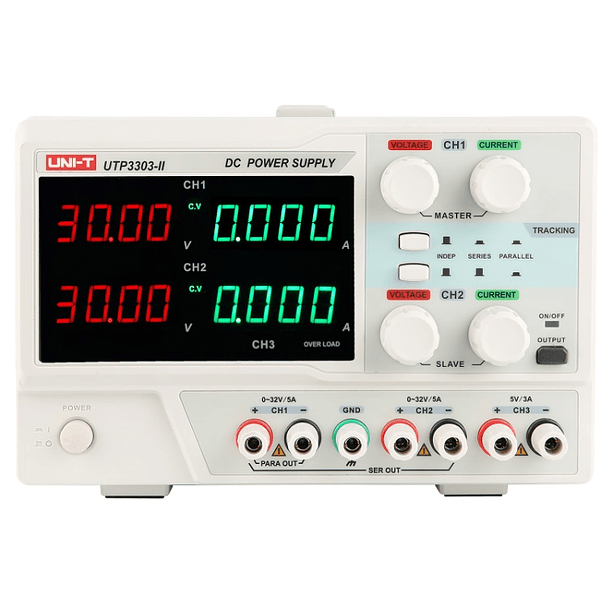 Fonte Alimentação Digital Multi-Canal (3x) Regulável 0~32V 0~3A - UNI-T UTP3303-II 2