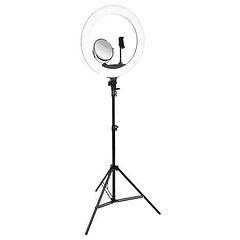 Pack Candeeiro LED c/ Espelho + Tripé Extensível (2 mts) p/ Estúdio Fotográfico