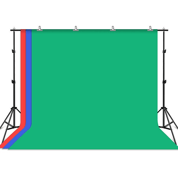 Stand p/ Estúdio Fotográfico (2 x 3 mts) + 3 Telas - PULUZ 1