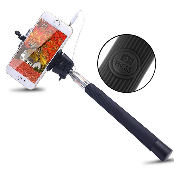 Haste Telescópica com Cabo Jack 3,5mm p/ 