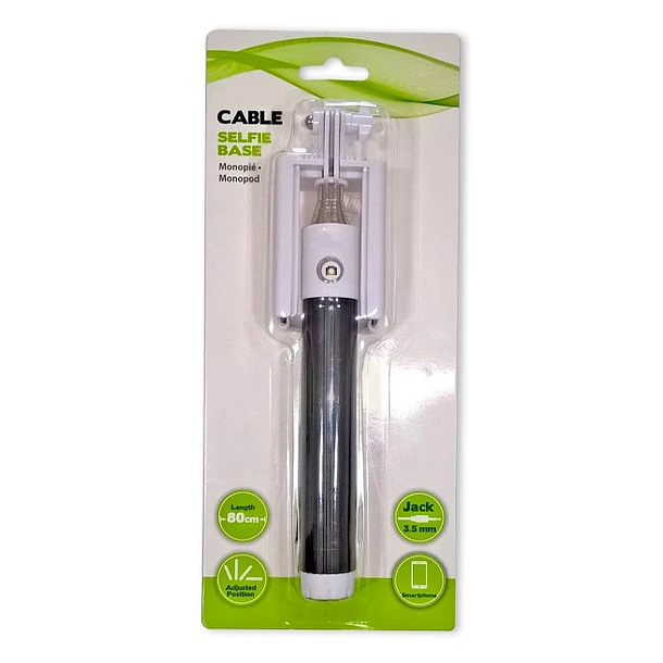 Haste Telescópica com Cabo Jack 3,5mm p/ 