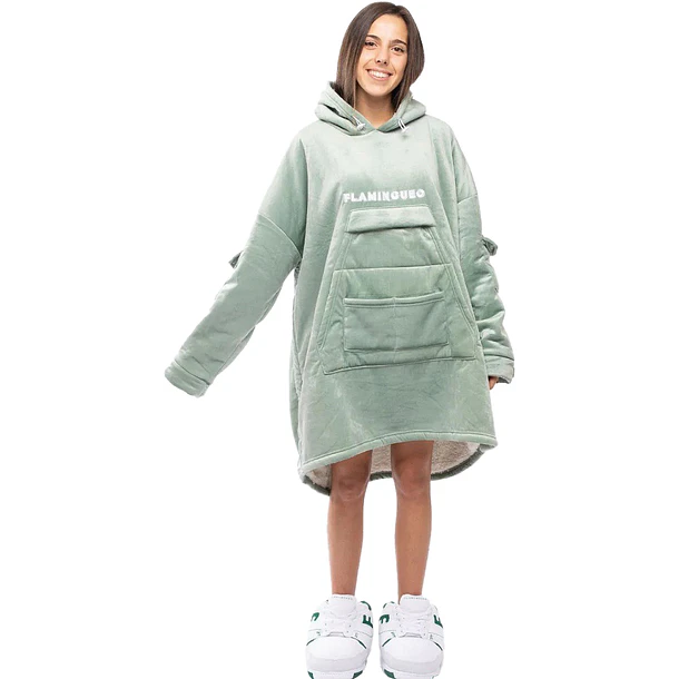 Cobertor Hagrid Cozy c/ Mangas e Bolso (Verde) - FLAMINGUEO 1