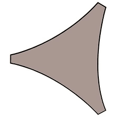 Toldo Vela de Sombra Triangular (3,6 x 3,6 x 3,6 mts) Cinza - PEREL