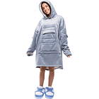 Cobertor Hagrid Jeans c/ Mangas e Bolso (Azul) - FLAMINGUEO 1