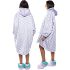 Cobertor Xadrez c/ Mangas e Bolso (Azul) - FLAMINGUEO 2