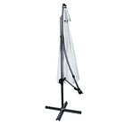 Guarda-Sol de Jardim Dobrável 3,5mts (Cinzento Claro) - MALATEC 2