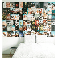 Decoração de 100 Fotos Miami p/ Parede - FLAMINGUEO