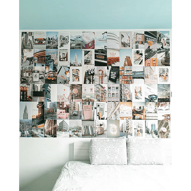 Decoração de 100 Fotos Nova Iorque p/ Parede - FLAMINGUEO 