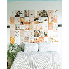 Decoração de 50 Fotos Boho p/ Parede - FLAMINGUEO