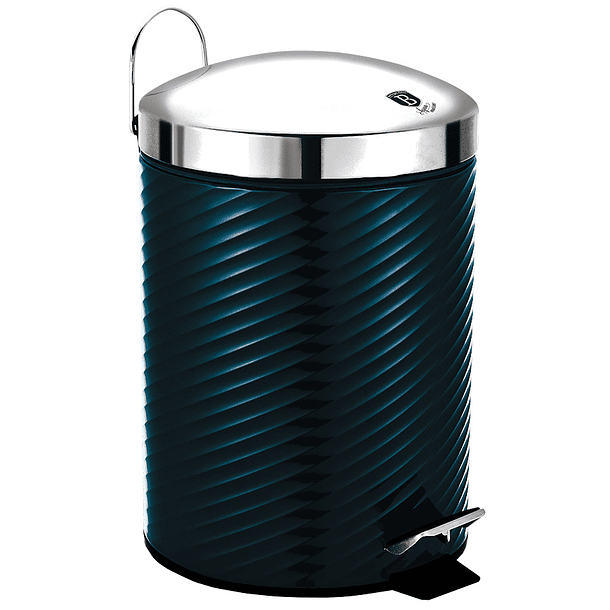 Cesto c/ Pedal 12L (Metallic Line Aquamarine Edition) - BERLINGER HAUS 