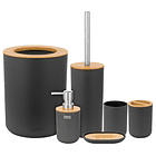 Conjunto de 6x Acessórios p/ Casa de Banho (Preto) - TEESA 1