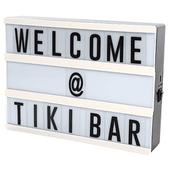 Caixa de Iluminação c/ Letras e Luz LED (20 x 15 x 4 cm) + Carregador USB - PEREL