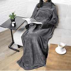 Cobertor c/ Mangas e Bolso (Cinzento)