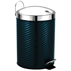 Cesto c/ Pedal 7L (Metallic Line Aquamarine Edition) - BERLINGER HAUS