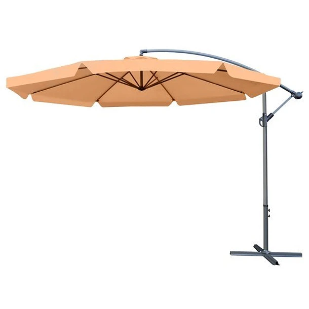 Guarda-Sol de Jardim Dobrável 3,5mts (Castanho) - MALATEC 1
