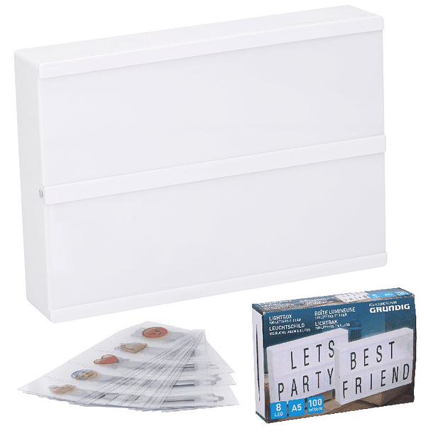 Caixa de Iluminação c/ Letras e Luz LED (21 x 15 x 4,1 cm) - GRUNDIG 1