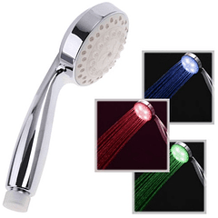 Chuveiro LED RGB c/ Mudança de Cor por Temperatura